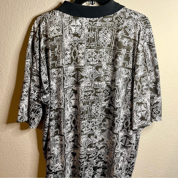 Vintage Winner Mate Sportswear Golf Polo Tribal Aztec Print Short Sleeve Shirt L - Picture 4 of 5